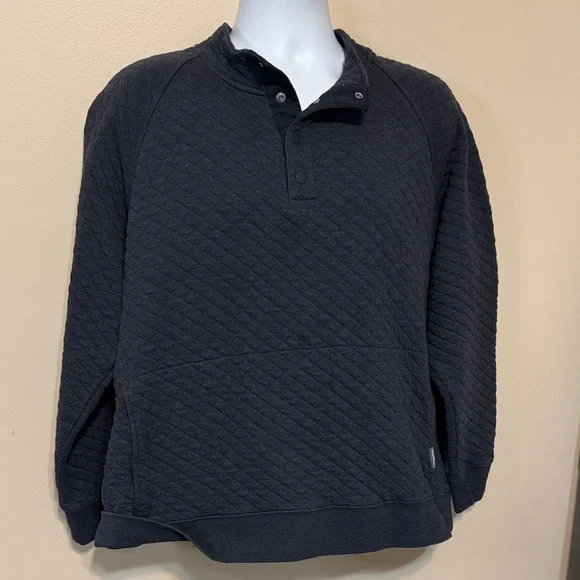 Eddie Bauer Black Quilted Sweatshirt - Picture 2 of 11